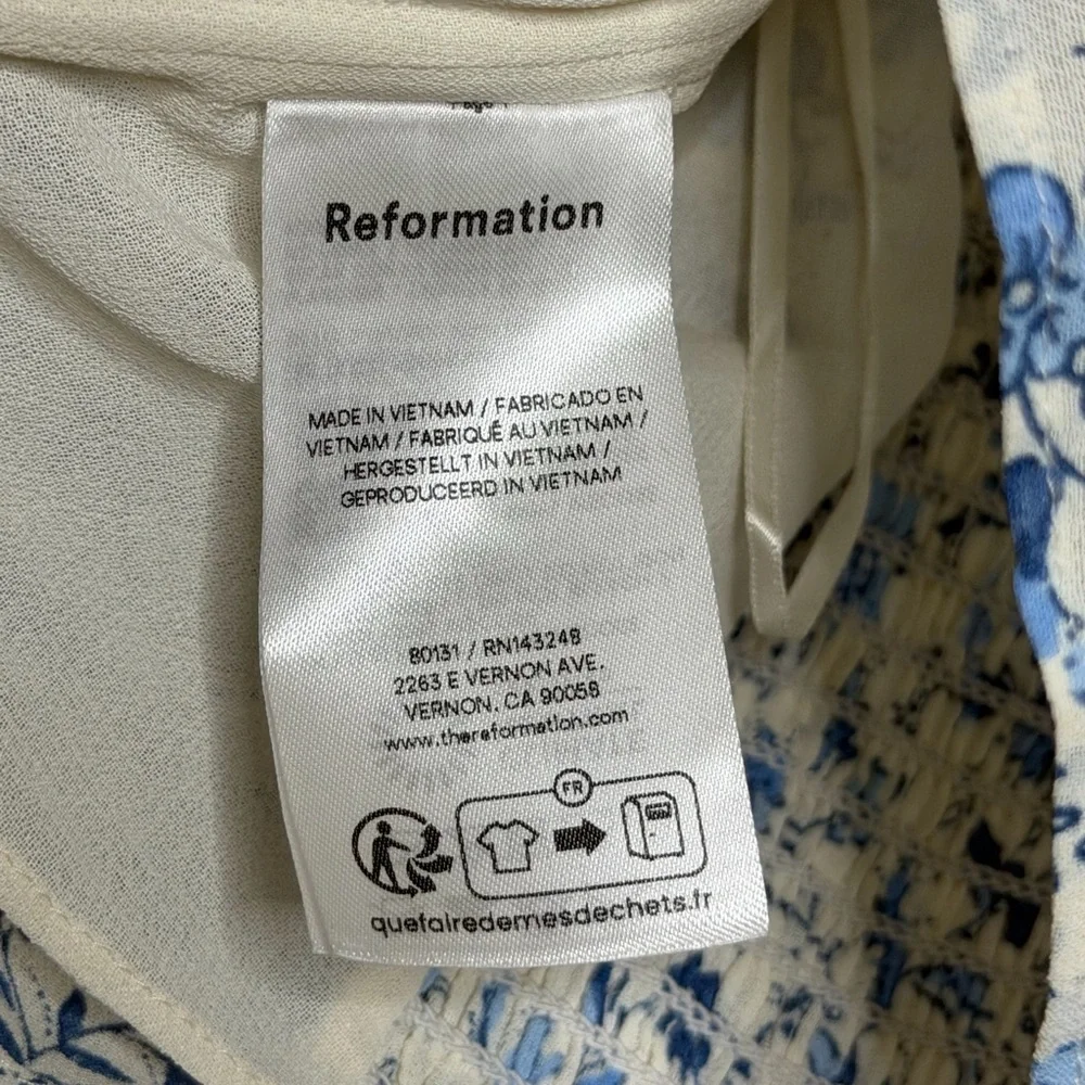 Reformation Marin Puff Sleeve Blouse